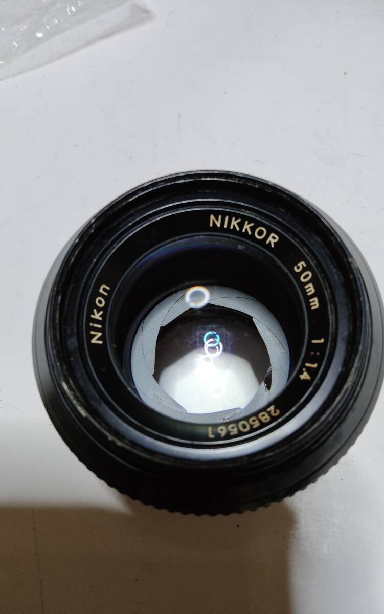 ニコン Nikon A NIKKOR 50mm F1.4 単焦点レンズ 大口径 標準レンズ Ｆマウント MF マニュアルフォーカス 中古 現状品の画像8