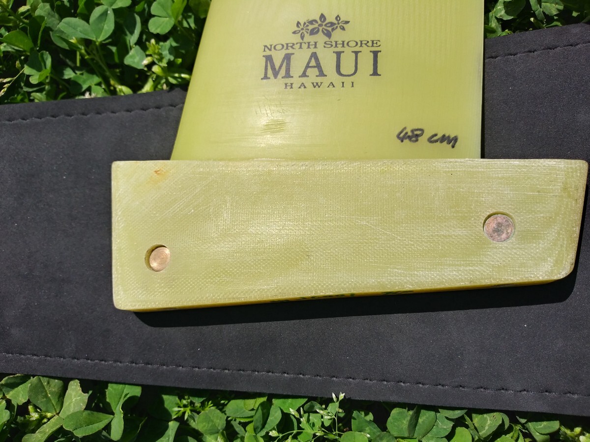 ☆  NORTH SHORE  MAUI HAWAII フィン 専用カバー付き ４８cm 中古 ☆の画像3