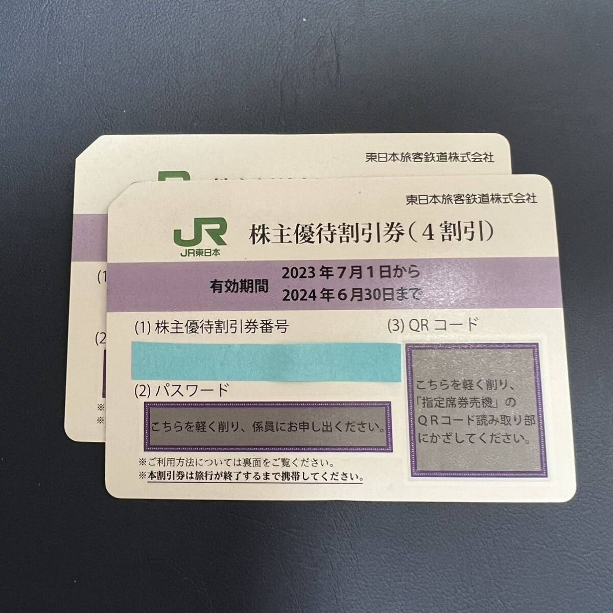 2枚セット JR東日本 株主優待券 24/6/30まで有効の画像1
