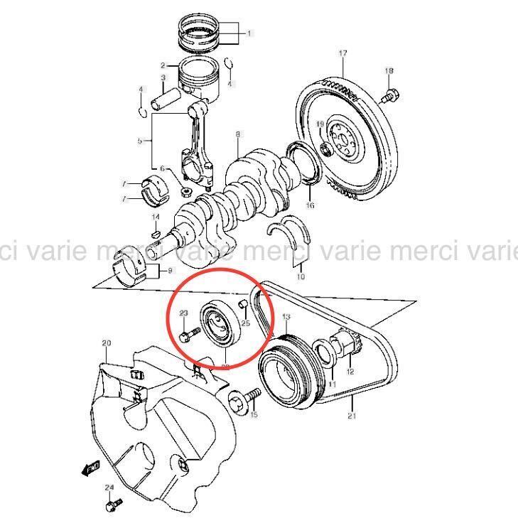 エブリィ エブリィワゴン DA64V DA64W Vベルト テンショナー ベアリング プーリー ファンワゴン バン17540-68H00 新品 未使用 即納 即発_画像6