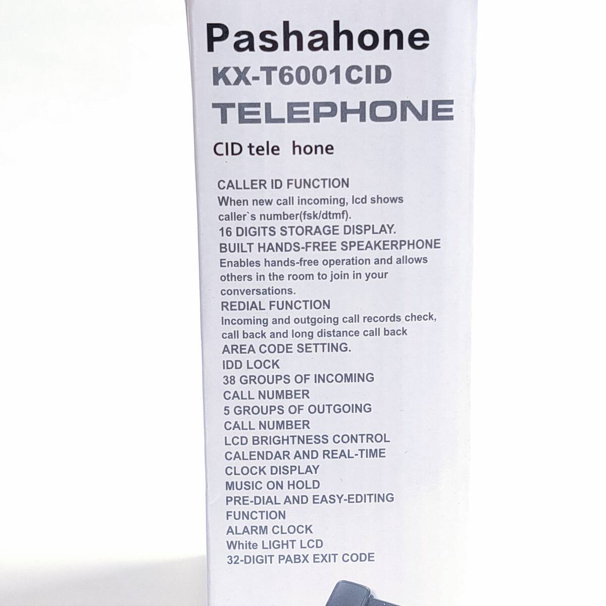 「一円スタート」Pashahone 電話機 ホワイト KX-T6001CID「1円」AKI01_2331_画像6