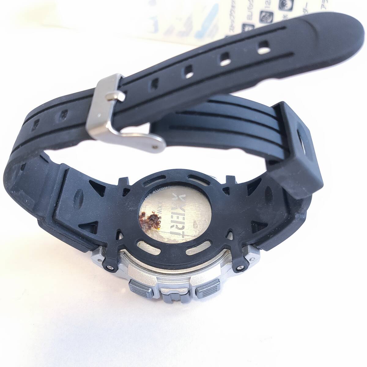 「一円スタート」XXERT(イグザート) 腕時計 デジタル 電波ソーラー 10気圧防水 ブラック XXW-500「1円」AKI01_2354の画像4