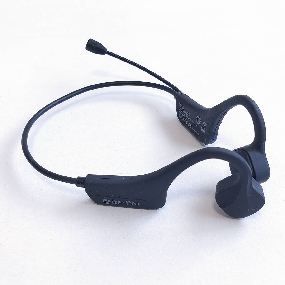 「一円スタート」骨伝導 ワイヤレスイヤホン Bluetooth マイク付き ヘッドセット ブラック Lite「 1円」AKI01_2491の画像2