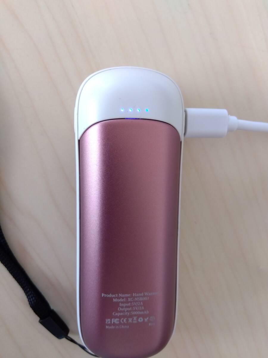 【一円スタート】充電式カイロ 電気カイロ 3秒急速発熱 5000mah大容量バッテリー 両面発熱 「1円」 HOS01_0933_画像3