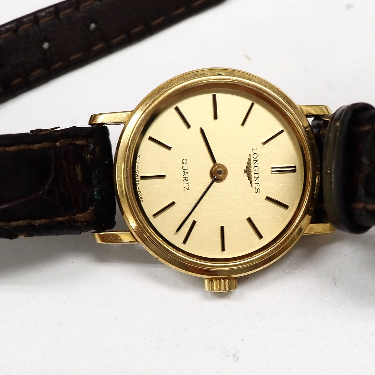 45223-180　Longines ロンジン レディース quartz QZ クォーツ クオーツ watch 腕時計 稼働中 送料180円～　尾錠純正　ベルトボロ_画像5