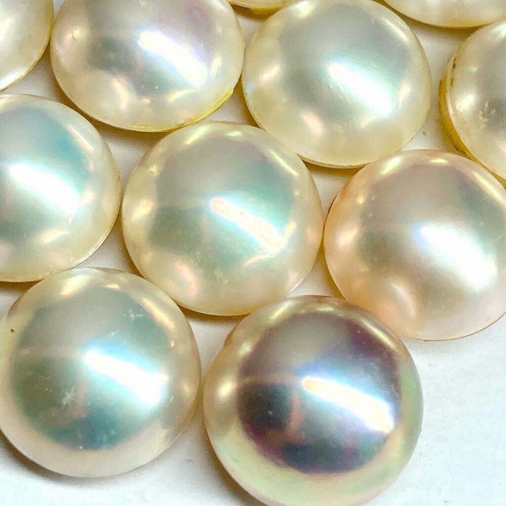 ●マベパール11点おまとめ●a 約13.4-14.4mm 20g/100ct pearl パール 半円真珠 ジュエリー jewelry 裸石 宝石①_画像1