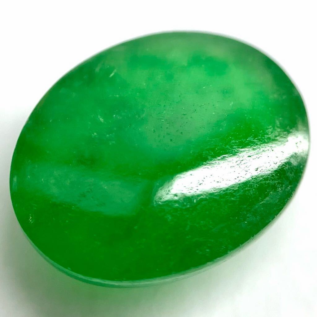 ●天然本翡翠3.950ct●a 約10.7×8.6mm ルース 裸石 宝石 ジュエリー ジェダイト jade jadeite jewelry EA0の画像3