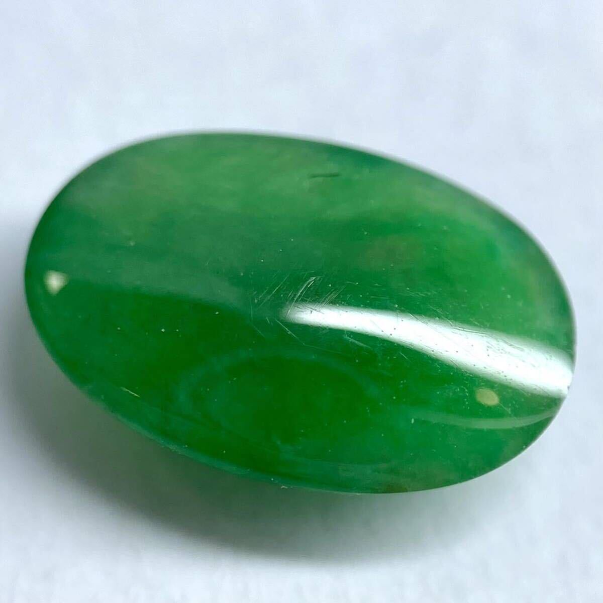 含浸なし!!●天然本翡翠2.043ct●A 約10.0×6.9mm ルース 裸石 宝石 ジュエリー jadeひすい jadeite ジェダイト ソーティング DA0 テEB0_画像3