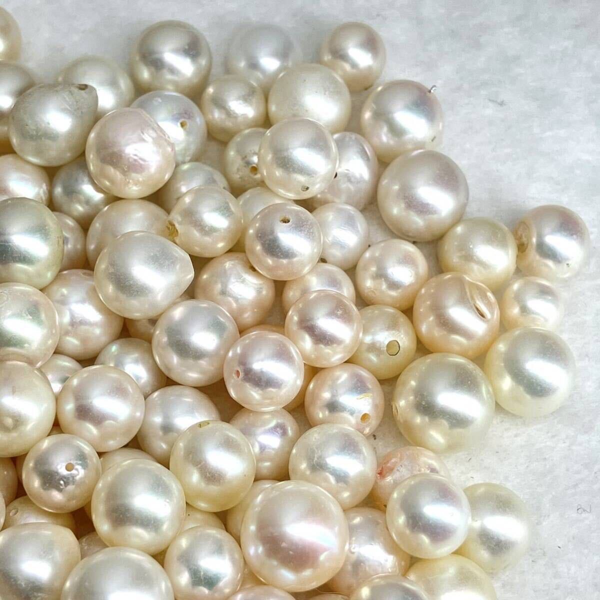 大量!!●本真珠おまとめ●A 100g/500ct 約7.0-8.5mm珠 ルース 裸石 宝石 ジュエリー jewelry Pearl パール ②の画像3