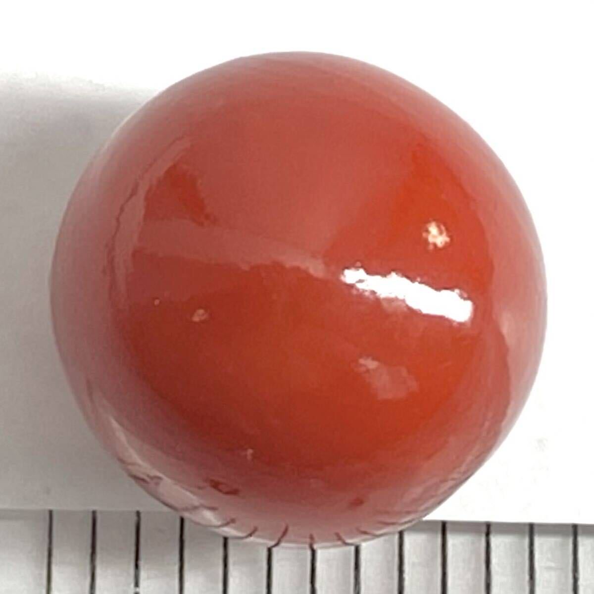 ●天然本珊瑚1.9g●a 9.802ct 約11.60×10.81mm ルース 裸石 宝石 coral コーラル さんご 丸玉 サンゴ DB0/EA0 テEA5_画像1