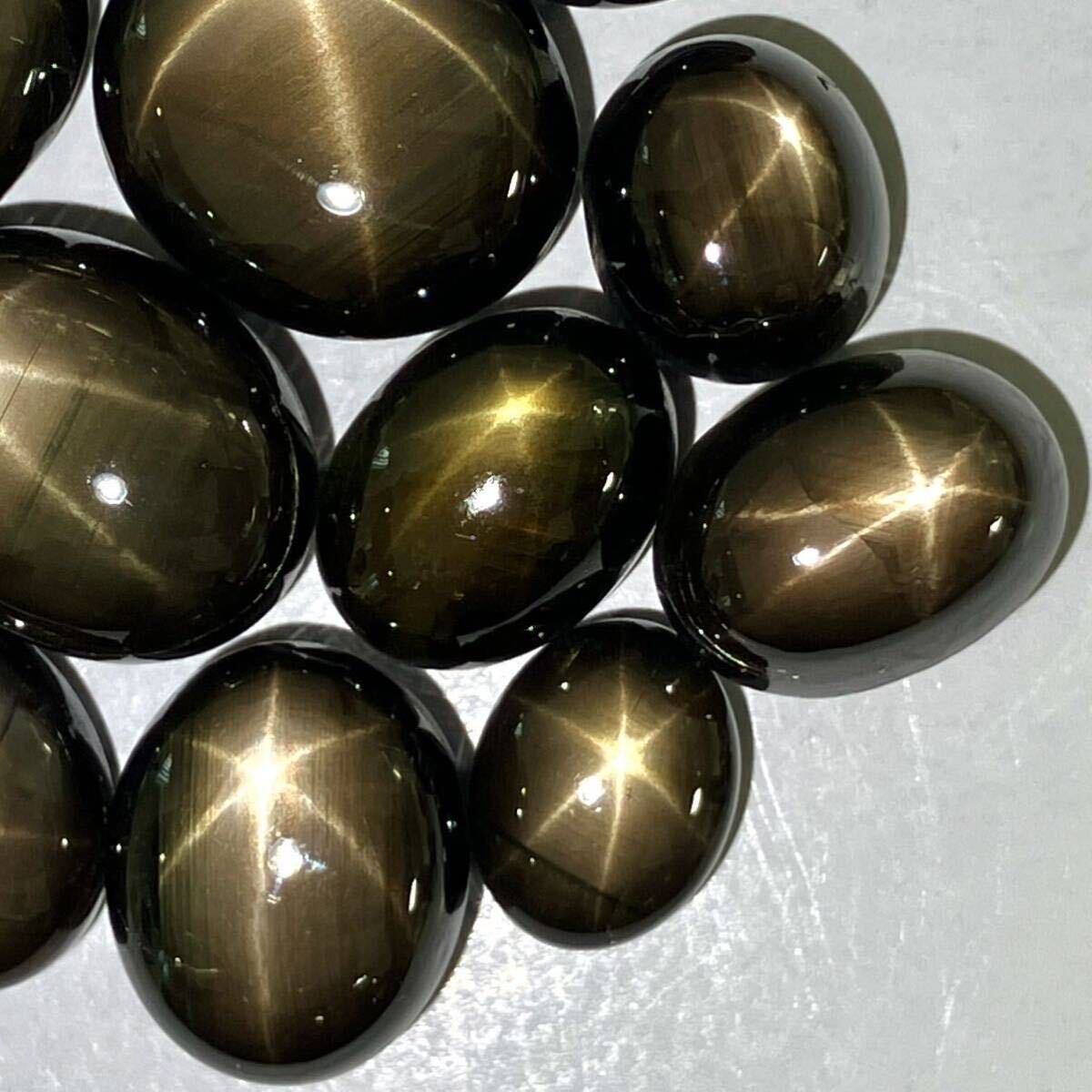 ●天然ブラックスターサファイア12点おまとめ100ct●a ルース 裸石 star sapphire jewelry コランダム 宝石 ジュエリー の画像3