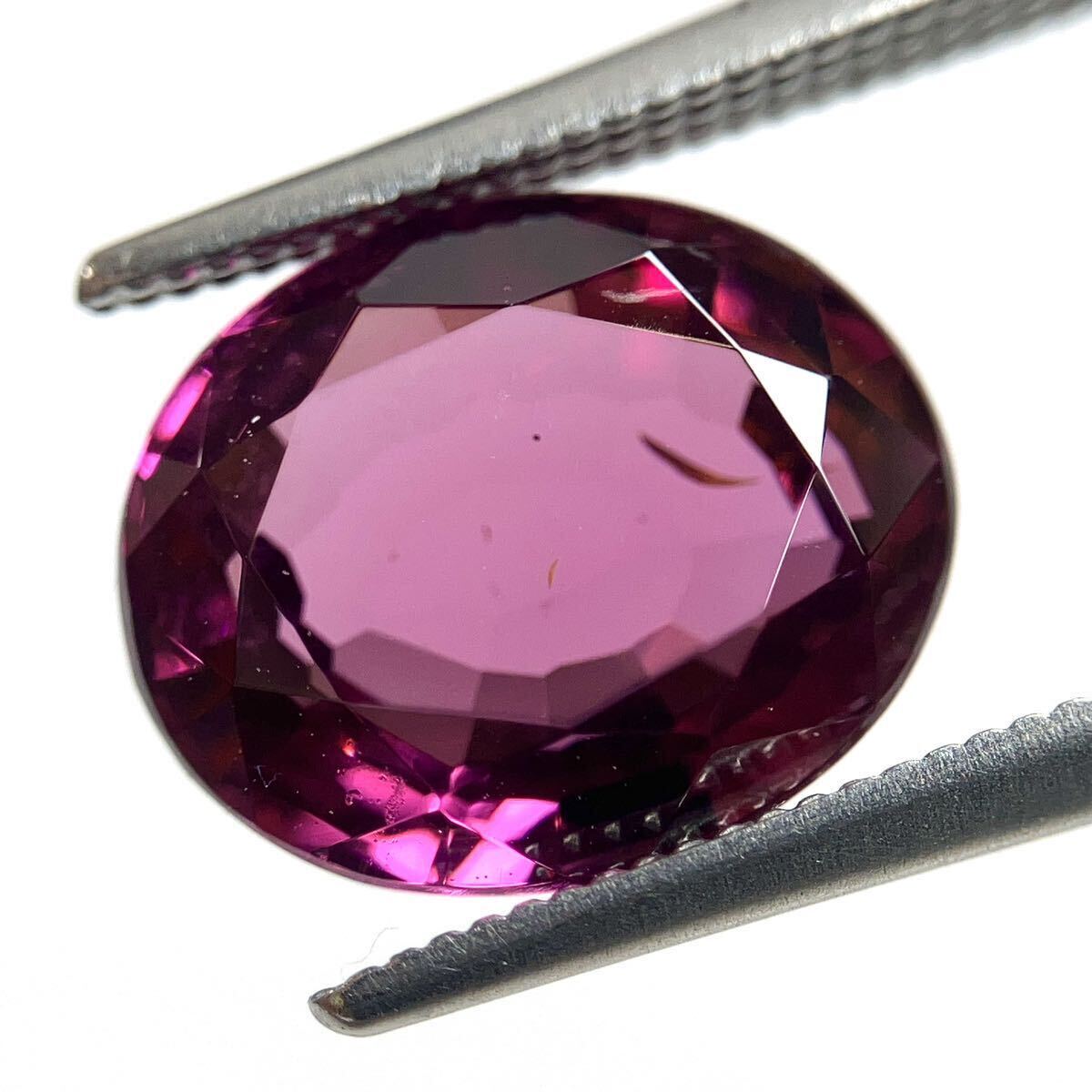 ●天然ロードライトガーネット3.484ct●a 約10.0×8.3mm ルース 裸石 garnet ソーティング付き 宝石 ジュエリー Sの画像1