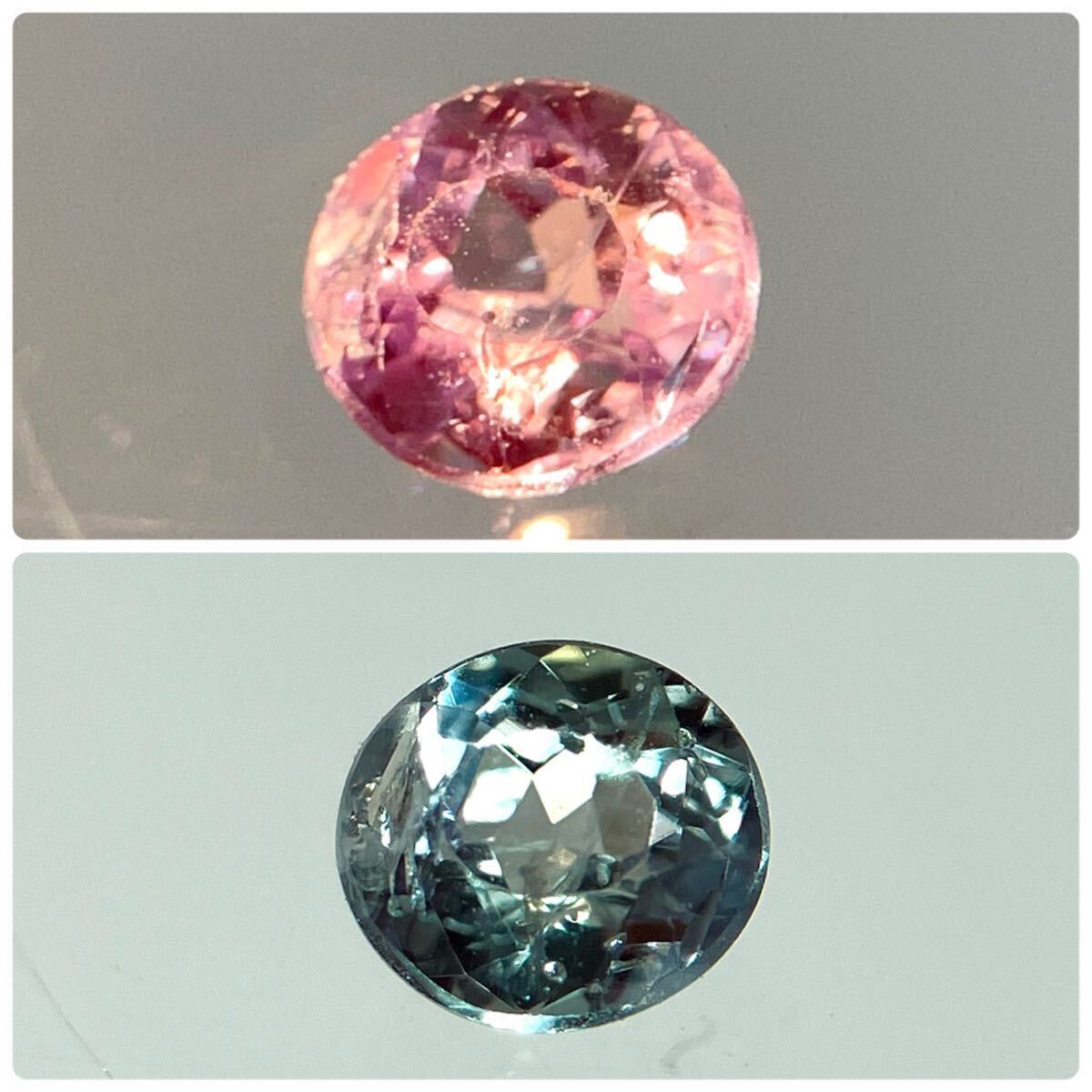 希少！変色効果！●天然アレキサンドライト0.153ct●a 約3.3×3.0mmソーティング付 ルース 裸石 宝石 ジュエリーjewerly alexandrite S_画像1