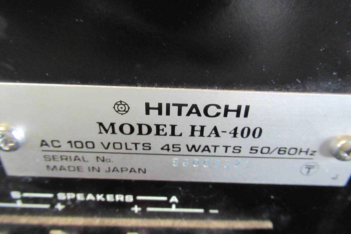 棚7.B1363 HITACHI 日立 ヒタチ LO-D プリメインアンプ HA-400 INTEGRATED AMPLIFIER、アンプ チューナー FT-400 2点セツト の画像7