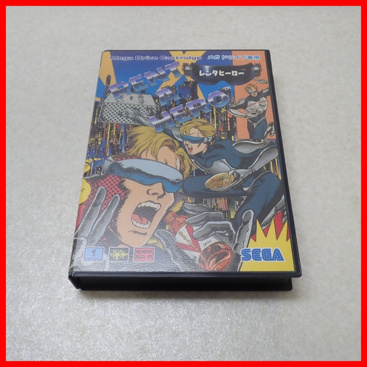 * operation guarantee goods MD Mega Drive RENT A HERO renta car hero SEGA Sega box opinion attaching [10