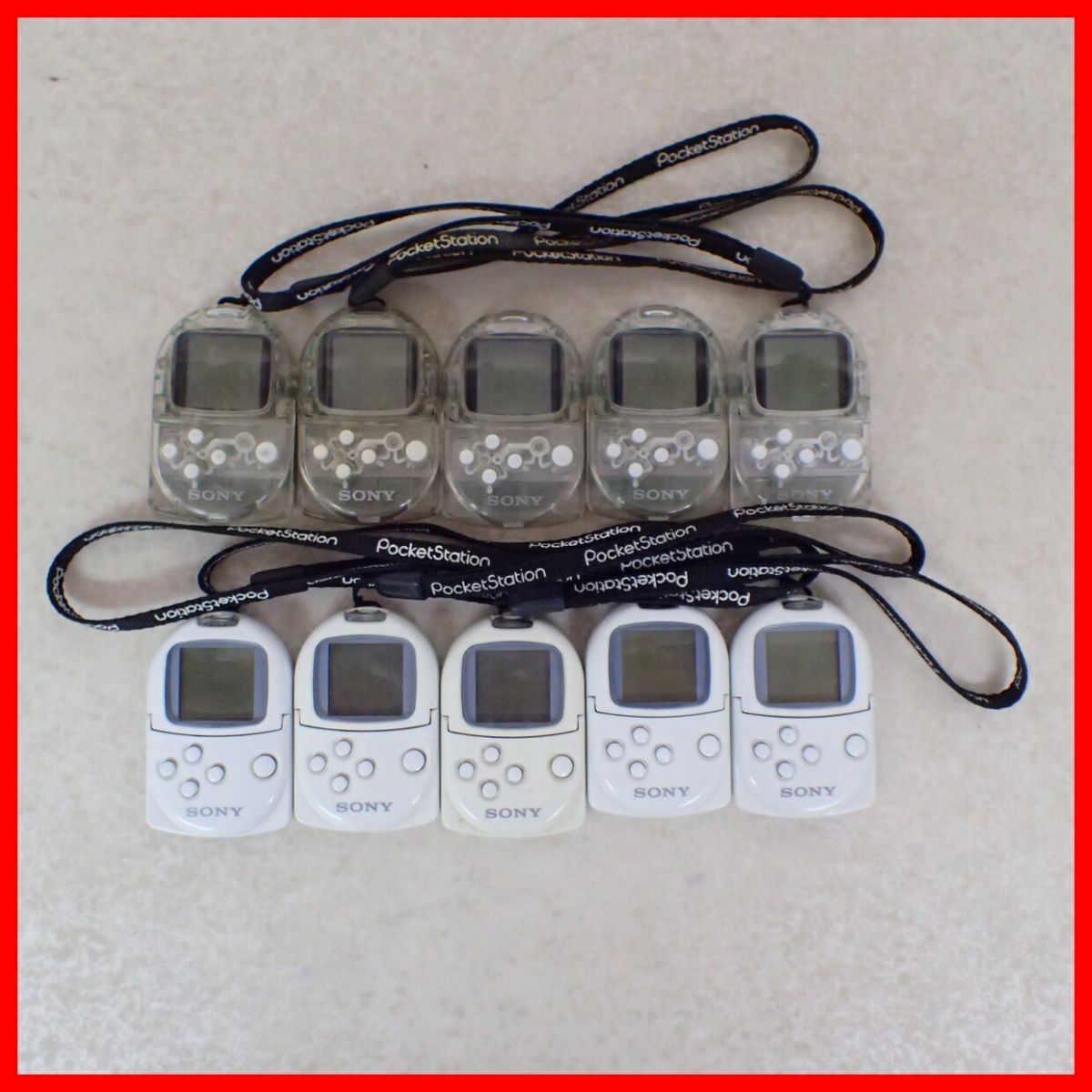 PS PocketStation SCPH-4000 white / crystal together 10 piece set POCKET STATION SONY Sony [10