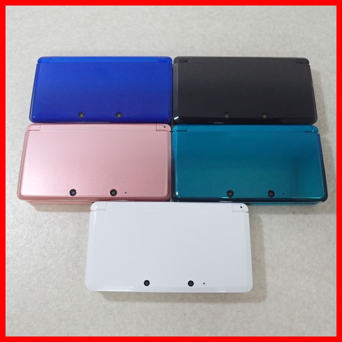  рабочий товар Nintendo 3DS корпус CTR-001 aqua blue / чисто-белый / Misty - розовый / кобальт голубой и т.п. совместно 5 шт. комплект Nintendo[10