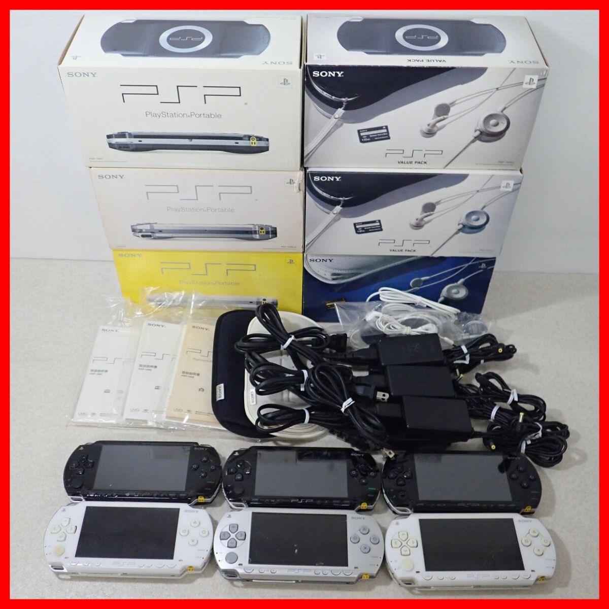 PSP PlayStation * портативный корпус PSP-1000 совместно 6 шт. комплект Sony SONY с ящиком [20