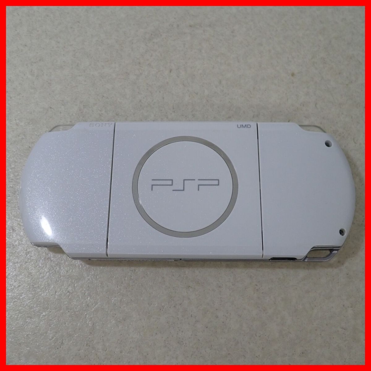 動作品 PSP プレイステーションポータブル PSP-3000 パールホワイト 本体 SONY ソニー 箱説付【10の画像4