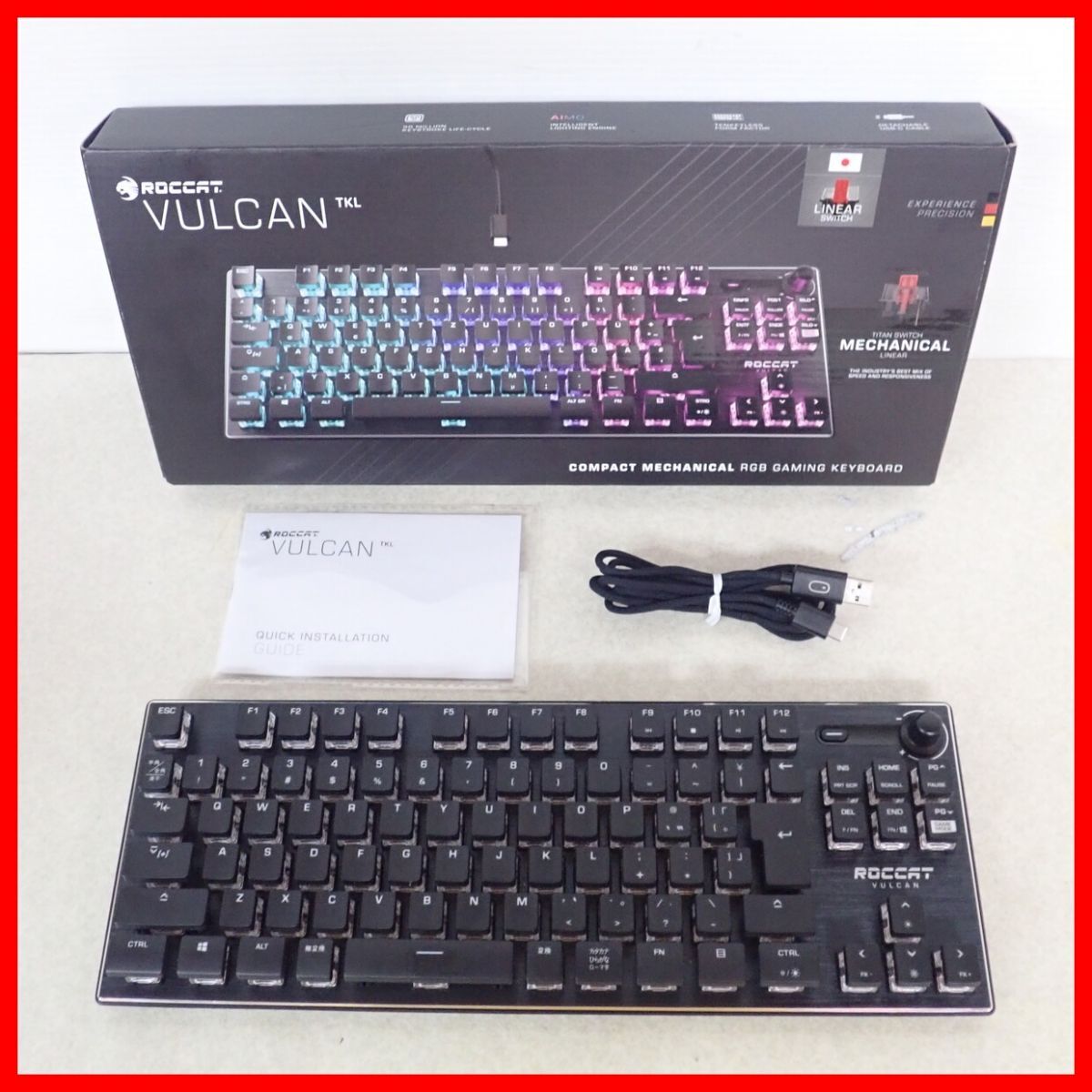 ☆動作品 Roccat ゲーミングキーボード VULCAN TKL コンパクトメカニカルキーボード ロキャット 箱説付【20の画像1