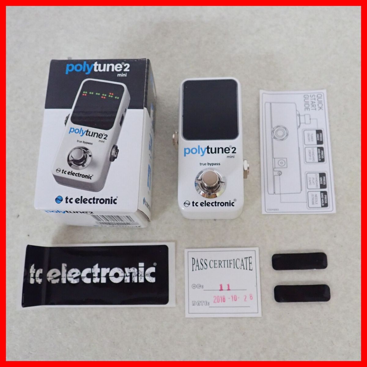 !TCELECTRONIC guitar effector polytune2 mini pedal tuner tea si- electronic box opinion attaching [PP