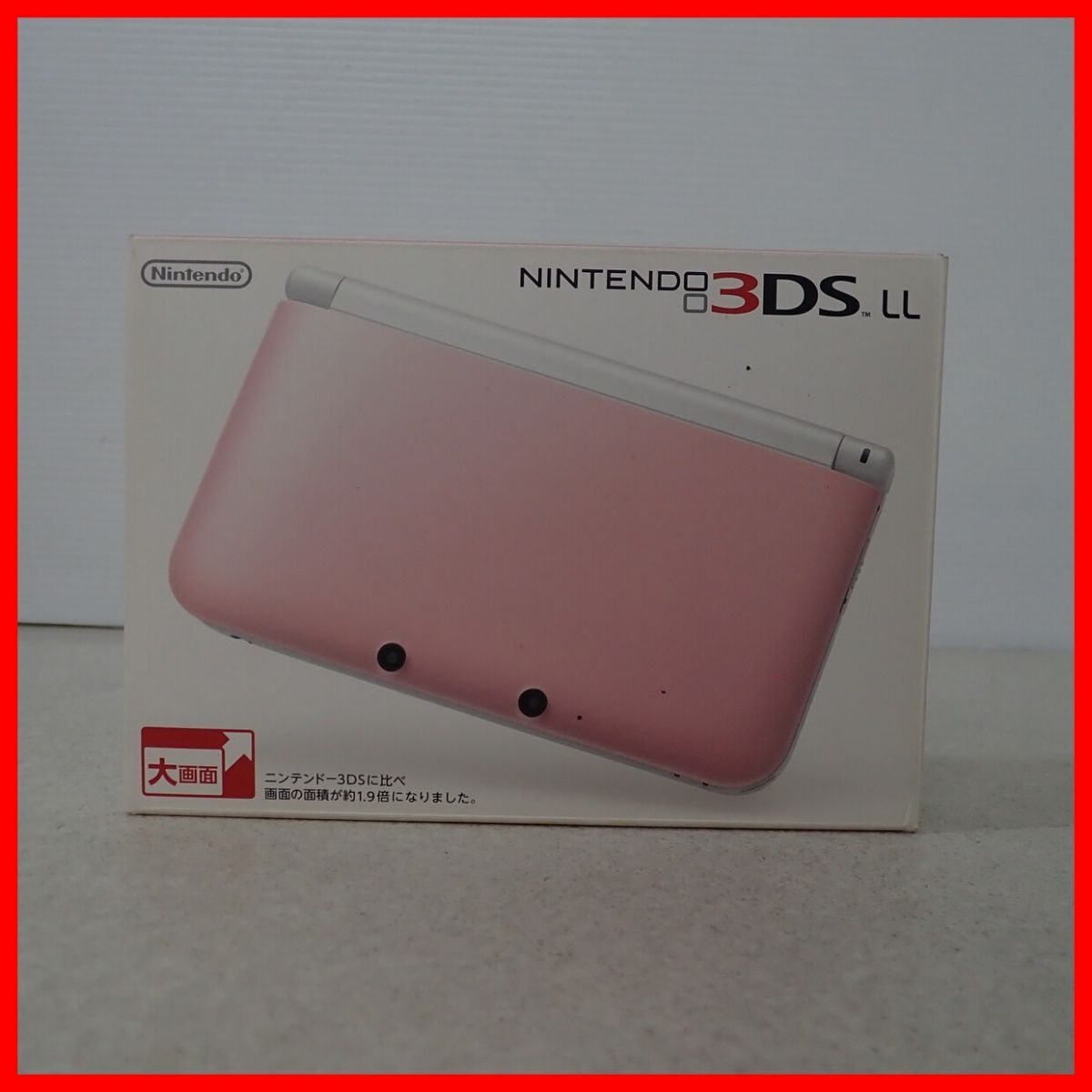 動作品 ニンテンドー3DSLL 本体 SPR-001 ピンク×ホワイト Nintendo 任天堂 箱説付【10_画像10