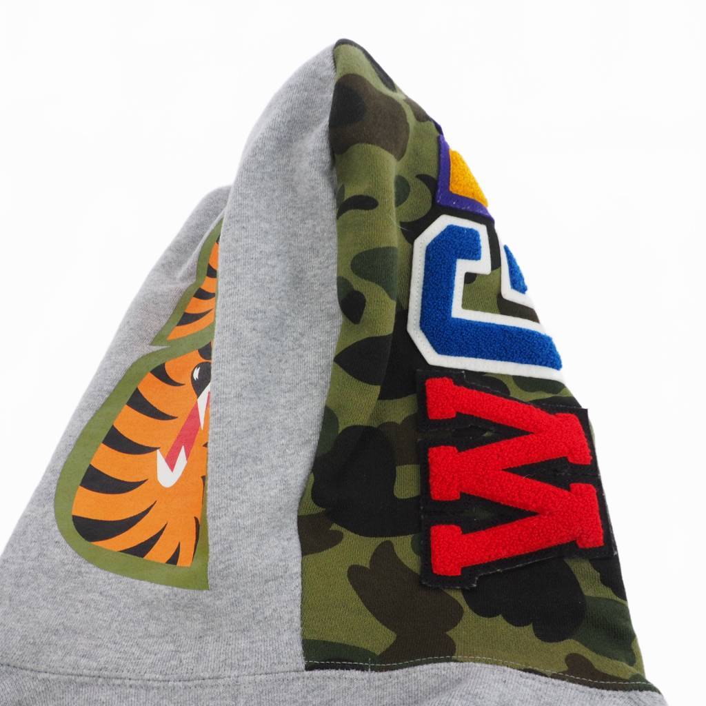 アベイシングエイプ A BATHING APE SHARK FULL ZIP HOODIE シャーク フル パーカー フーディー スウェット 2XL グレー 001ZPD801012X_画像5