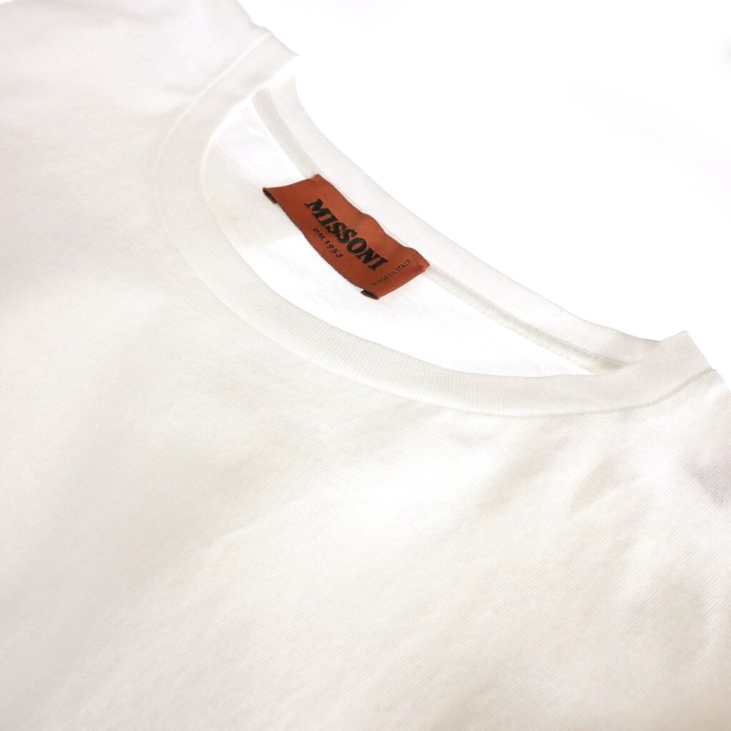 ミッソーニ MISSONI 刺繍 クルーネックTシャツ カットソー 半袖 S ホワイト 白 1901MDL00085 国内正規 レディース_画像5