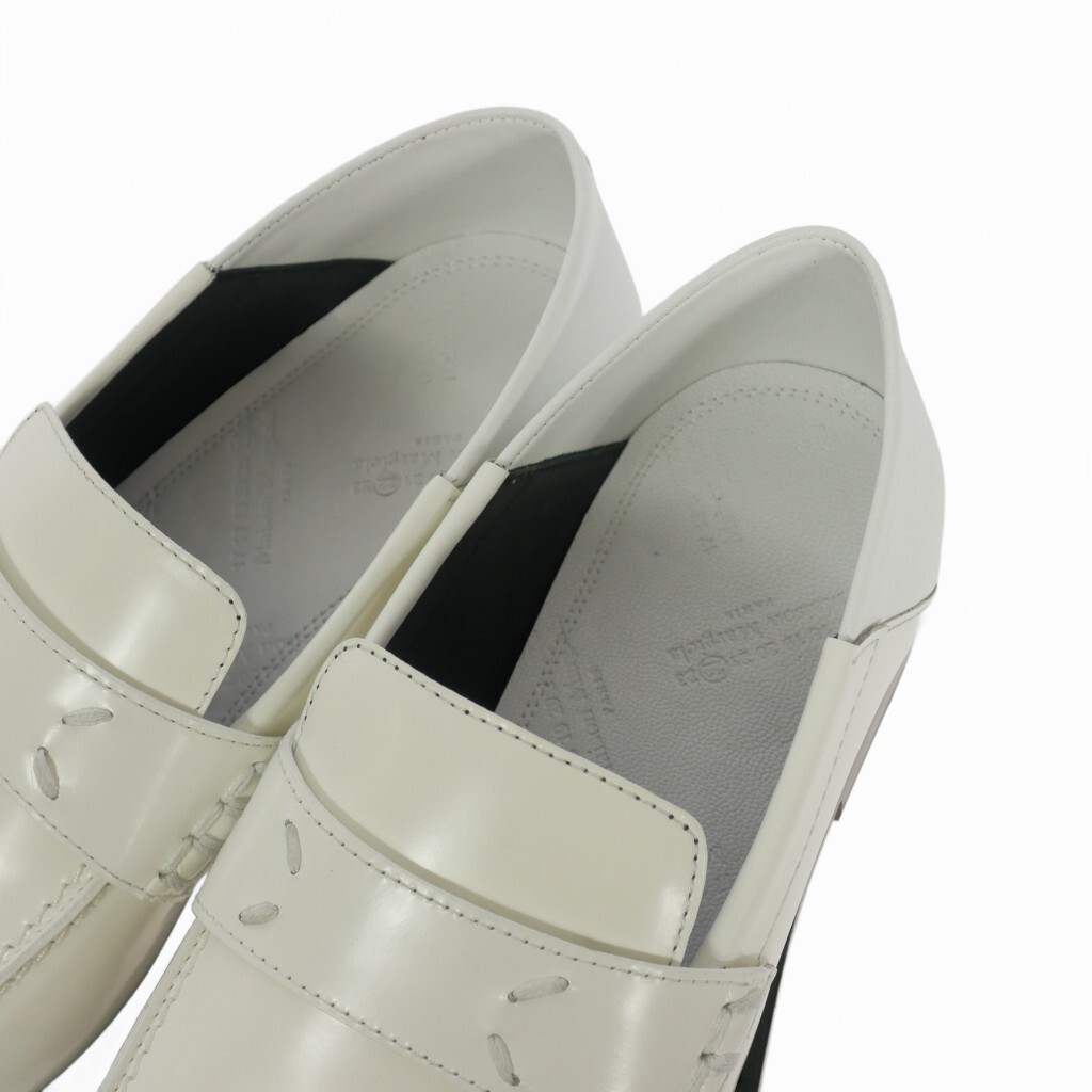 メゾンマルジェラ Maison Margiela 20AW レザー ローファー 靴 35 白 ホワイト S58WR0090 国内正規 レディースの画像5