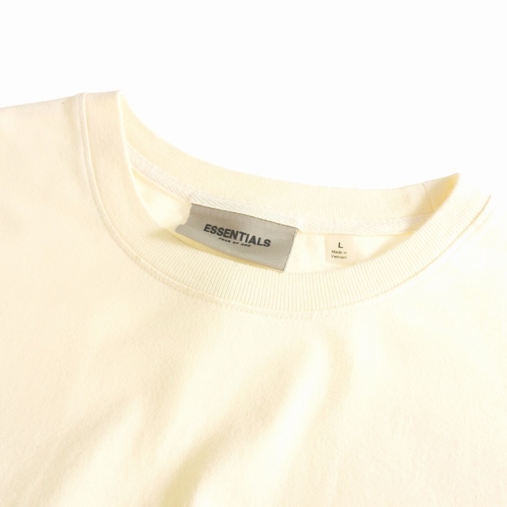 エフオージー エッセンシャルズ FOG ESSENTIALS ラバーロゴ Tシャツ カットソー 半袖 L クリーム メンズの画像4