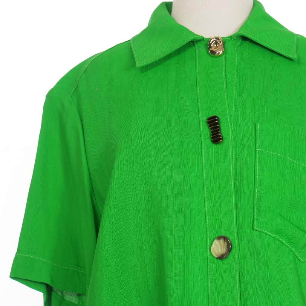 レジーナピョウ REJINA PYO ショートスリーブシャツ ブラウス 半袖 XS グリーン 緑 レディース_画像4