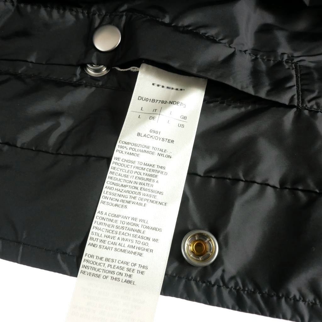 未使用品 ダークシャドウ DRKSHDW Rick Owens SNAPFRONT JKT コーチジャケット ブルゾン L ブラック 黒 DU01B7782 NDPE3 メンズ_画像6