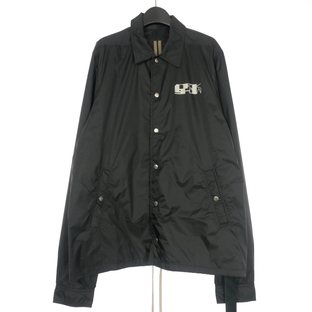 未使用品 ダークシャドウ DRKSHDW Rick Owens SNAPFRONT JKT コーチジャケット ブルゾン L ブラック 黒 DU01B7782 NDPE3 メンズ_画像1