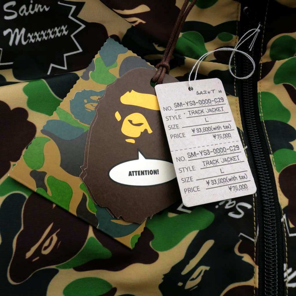 未使用品 アベイシングエイプ A BATHING APE × セントマイケル SAINT MICHAEL 24SS AP_TRACK JKT / ST APE トラックジャケット ブルゾン_画像7