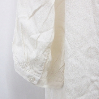  не использовался товар Lowrys Farm LOWRYS FARM блуза 7 минут рукав лента оборка искусственный шелк белый белый слоновая кость F женский 