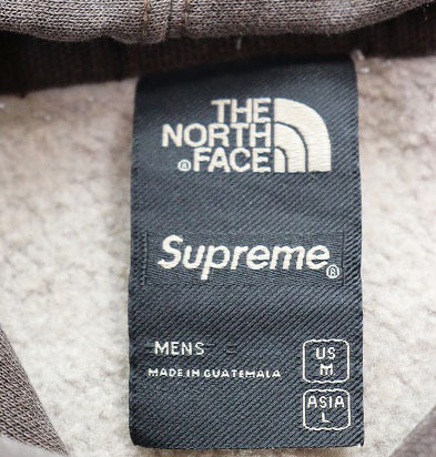 シュプリーム SUPREME × THE NORTH FASE 22AW PIGMENT PRINTED HOODED SWEATSHIRT BROWN M ザ ノースフェイス スウェット パーカー240409_画像6