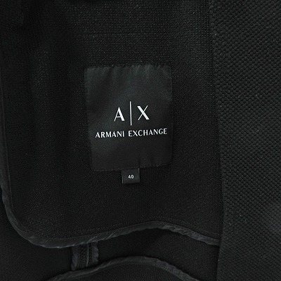 アルマーニエクスチェンジ A/X ARMANI EXCHANGE 近年モデル ラッセル テーラードジャケット ブレザー ストレッチ 黒 40 国内正規品 0402_画像7