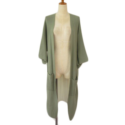  azur bai Moussy AZUL by moussy back pleat knitted cardigan M green green lady's 
