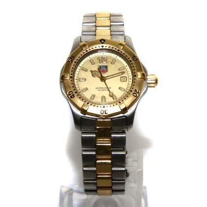 TAG HEUER 2000シリーズ professional 腕時計 ウォッチ クオーツ アナログ 3針 SS デイト シルバー色 ゴールド色 WK1321の画像1