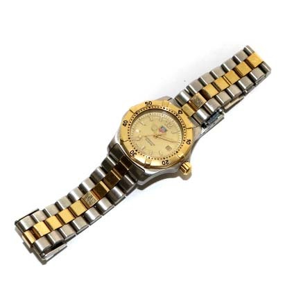 TAG HEUER 2000シリーズ professional 腕時計 ウォッチ クオーツ アナログ 3針 SS デイト シルバー色 ゴールド色 WK1321の画像2