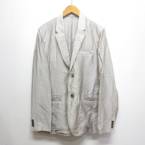  Takeo Kikuchi TAKEO KIKUCHI тонкий 2B tailored jacket 3 светло-серый в тонкую полоску рисунок весна летний мужской 