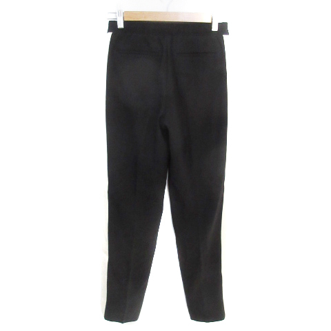  Indivi INDIVI tuck брюки конические брюки длинный длина боковой линия 36 чёрный свет бежевый черный /FF8 женский 