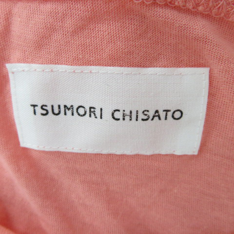  Tsumori Chisato TSUMORI CHISATO cut and sewn short sleeves U neck print oversize 2 salmon pink /YK1 lady's 