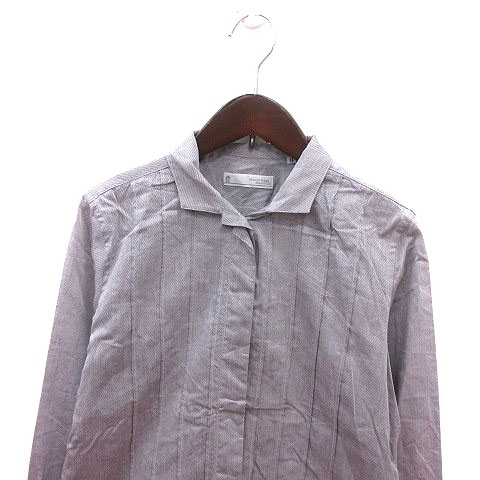 メーカーズシャツ カマクラ MAKER'S SHIRT 鎌倉 シャツ ストライプ 長袖 11 紫 パープル /MS レディース_画像2