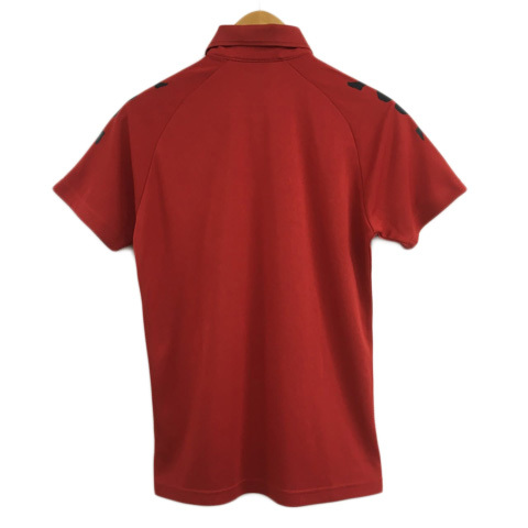 カッパ kappa ポロシャツ カットソー プルオーバー ポロカラー ワッペン ロゴ 半袖 M 赤 黒 レッド ブラック メンズ_画像4