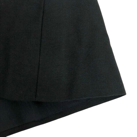 セリーヌ CELINE スカート 台形 Aライン シルク混 無地 ひざ丈 40 黒 ブラック レディース_画像5