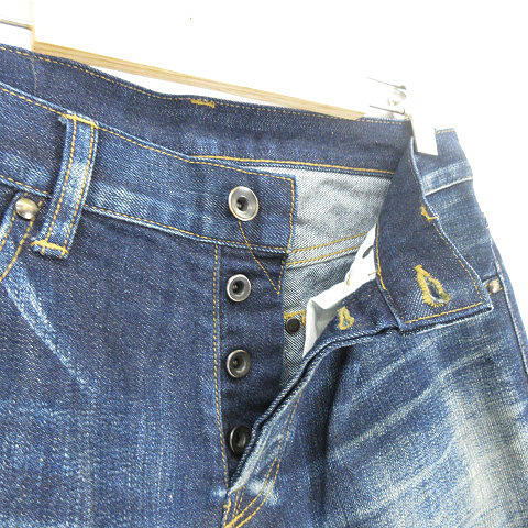  shellac SHELLAC leopard print patch button fly jeans Denim pants 1352905902-0 indigo 46 men's 