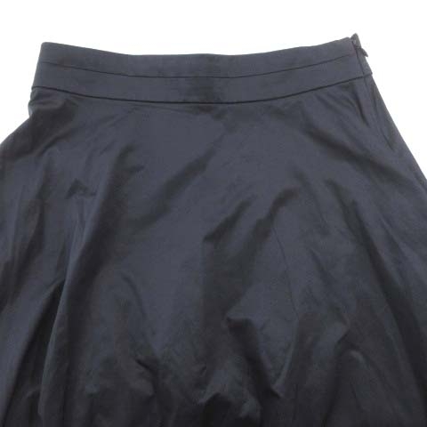  paul (pole) kaPAULE KA beautiful goods satin flair skirt knee height plain thin 36 approximately S size navy blue navy #052 lady's 