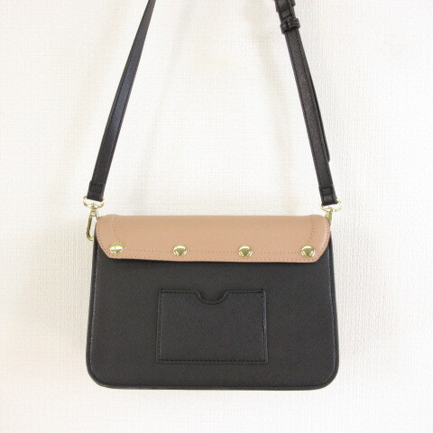 アンドシュエット ＆Chouette ショルダーバッグ カスタムフラップ 2way フェイクレザー 黒 赤 ベージュ *T619 レディース