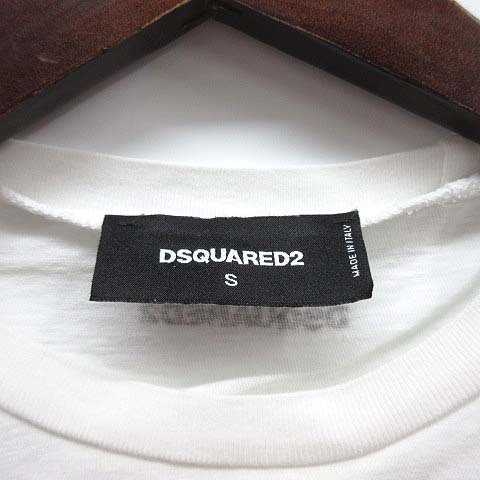 ディースクエアード DSQUARED2 LOVER プリント Tシャツ 長袖 カットソー クルーネック ロンT S71GD0907 2020SS ホワイト 白 S 伊製 メンズの画像3